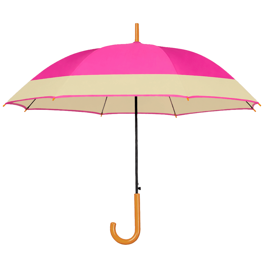 FL020 Rosa- bege 1 Guarda-Chuva Personalizado FL020 - Imagem 1